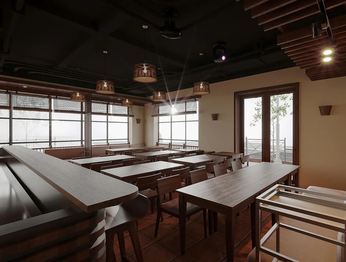 Intérieur du restaurant vietnamien Viet Saveurs près de Jean-Talon